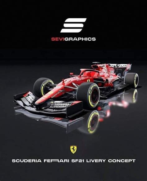 F1 Ferrari Sf21 La Livrea Secondo Sevigraphics Render