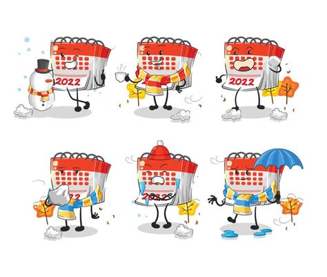 calendar cartoon vector art icons  graphics