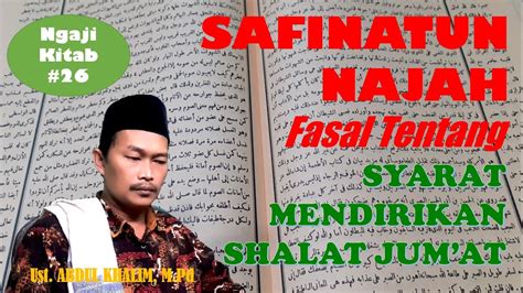 Ngaji Kitab Safinatun Najah 26 Fasal Tentang Syarat Mendirikan Shalat