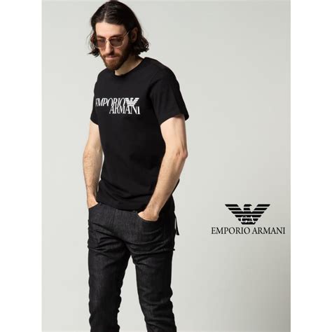 エンポリオアルマーニ メンズ Tシャツ Emporio Armani フロントロゴ クルーネック 半袖 Tシャツ Ea2118182r476