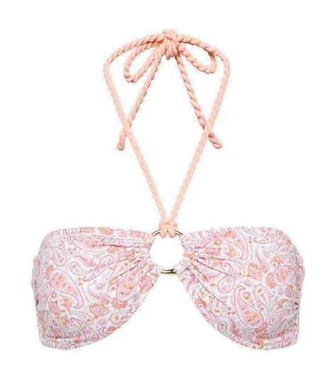 Heidi Klein Muskmelon Bay Paisley Bandeau Bikini Top Heidi Klein