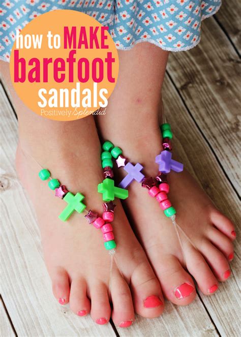 How to Make Barefoot Sandals (Kids’ Craft Idea) - Positively Splendid ...