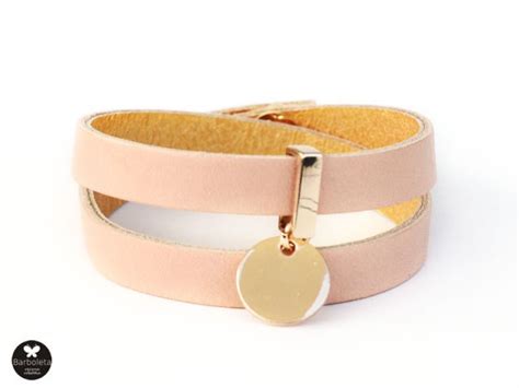 nude gold bransoletka skórzana Biżuteria DecoBazaar