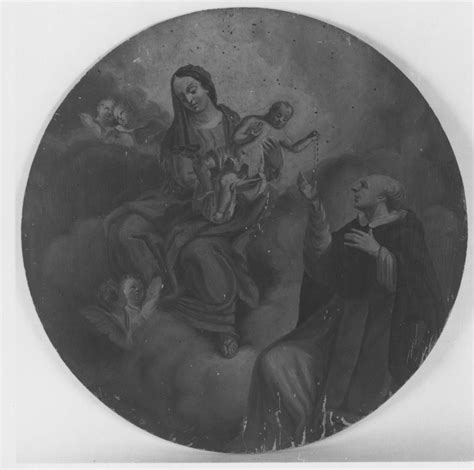 Madonna Del Rosario Con San Domenico Dipinto