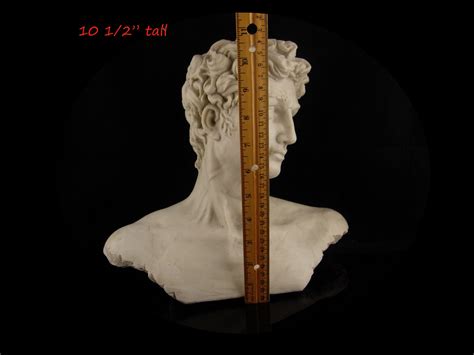 Vintage Nude Bust David Statue 11 Male Sculpture Etsy