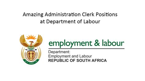 Amazing Administration Clerk Positions At Department Of Labour Jobcare