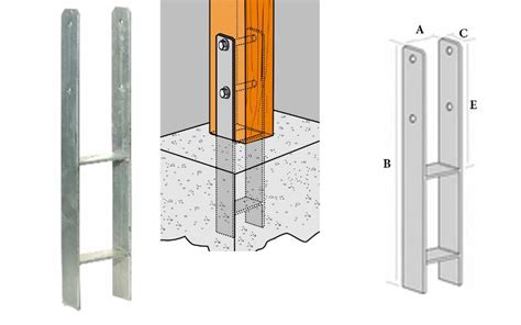 Pied De Poteau H Sceller Quincaillerie Connecteurs