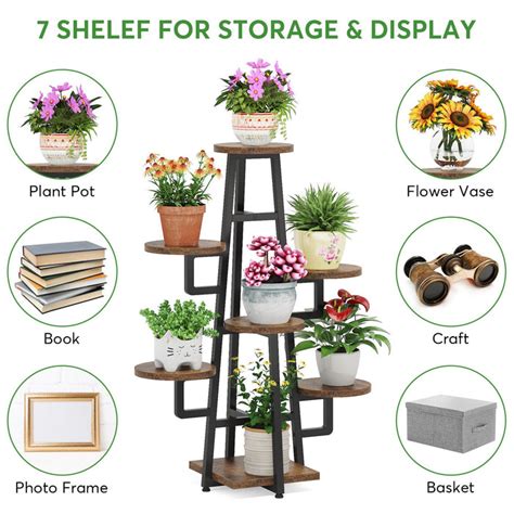 Tribesigns Plant Stand 7 Tier Plant Pots Holder Rack Flower Shelf