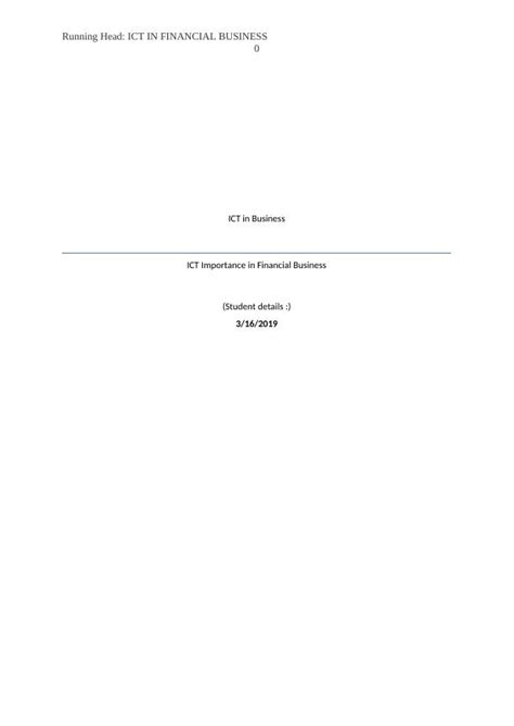 ict usage  financial institutions