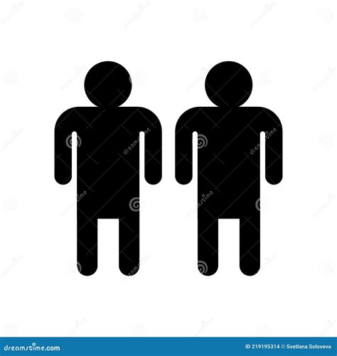 Vector Plano Dos Hombre Hombre Gay Silueta Signo Ilustraci N Del Vector Ilustraci N De
