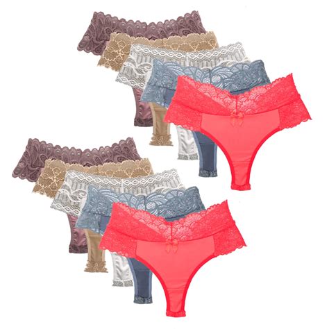 Kit 10 Tangas Calcinhas Em Renda Conforto Revenda Lingerie Shopee Brasil