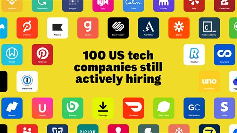 100 US tech companies still actively hiring