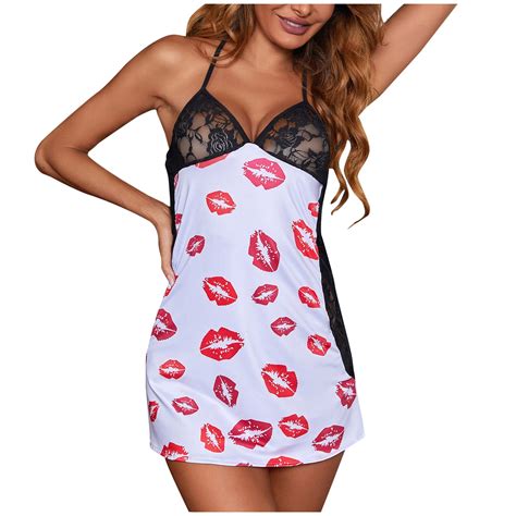 Verpetridure Sexy Lingerie For Women Plus Size Womens Sexy Sling Suspender Lace V Neck Low Neck