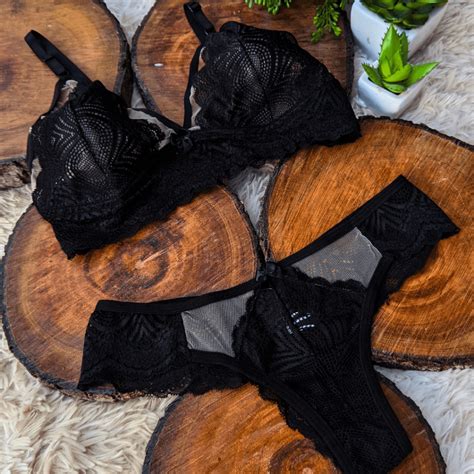 Conjunto Lingerie sem Bojo sem Aro Tule Invisível Calcinha Sensual Sutiã Confortavel Isabela