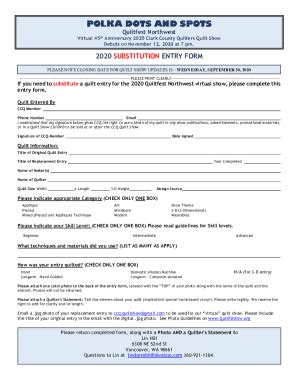 Fillable Online Entry Form Substituion Quiltfest Wsimg Fax Email