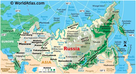 Printable Map Of Russia