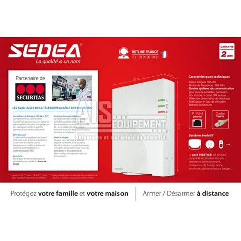 SECURITAS Alarme Maison Sans Fil IP GSM Pack PRESTIGE