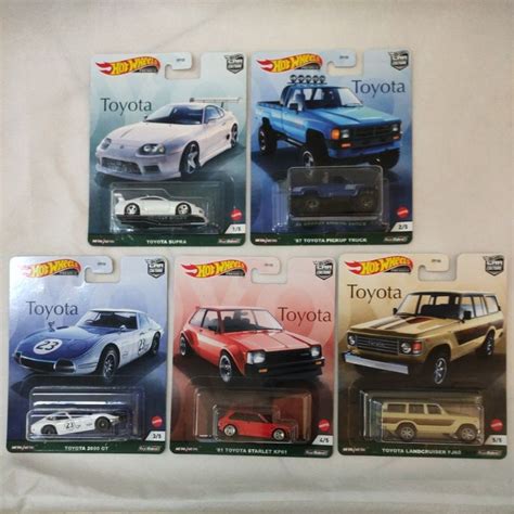 Hot Wheels Premium Toyota Series Car Culture Supra Starlet Landcruiser