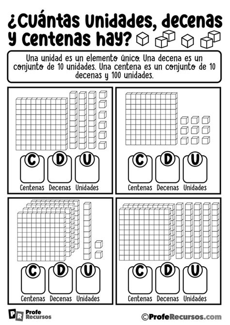 Unidades Decenas Y Centenas Ficha Interactiva Decenas Y Centenas