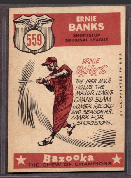 Topps Set Break Ernie Banks As Vg Vgex Jaysace Ebay