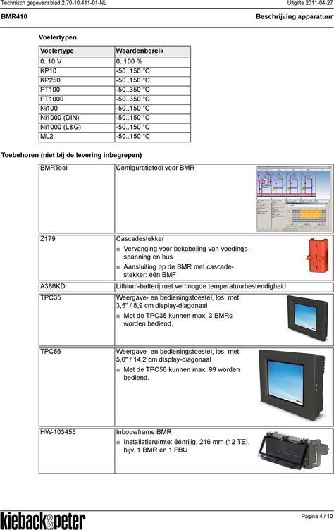 BMR410 Automatiseringssysteem - PDF Free Download