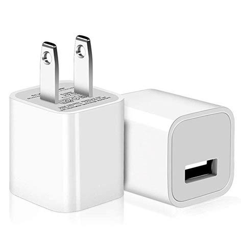 Wall Charger For Apple Picloo 2 Pack 1a5v 1 Port Usb Power Adapter