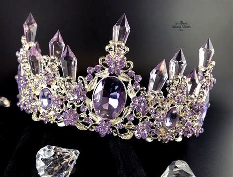 Purple Crystal Crown Zodiac Luxury Tiaras