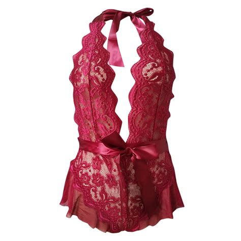 Adviicd Plus Size Lingerie Women S Plunge V Neck Lingerie Bodysuit Floral Lace One Piece Teddy