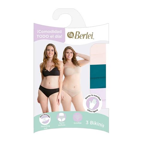 Bikini Berlei Para Mujer Multicolor Suave Paquete Con Piezas Talla EG Bodega Aurrera