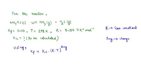 SOLVED The Equilibrium Constant Kp For The Following Reaction Is 0