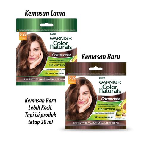 Garnier Color Natural Creme Riche Color 532 Coklat Caramel Sachet 20