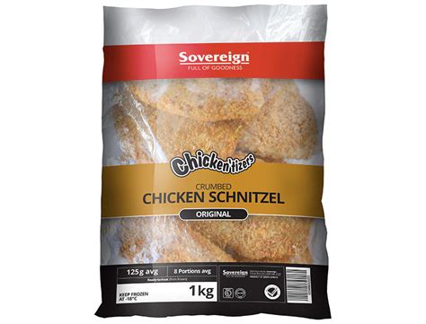 Crumbed Chicken Schnitzel 1KG Manna Meats