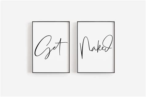 Get Naked Set Of Two Bathroom Art Get Naked Poster Set Of 2 Etsy