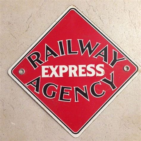 Railway Express Agency Porcelain Metal 8x8 Sign Antique Price Guide