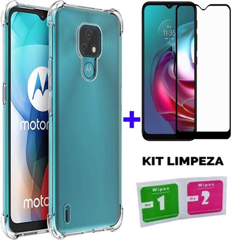 Capinha Capa Moto E Anti Impacto Pel Cula De Vidro D Em Promo O