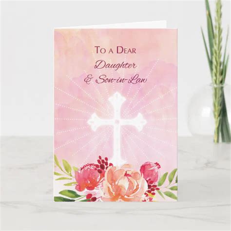 Daughter And Son In Law Religious Easter Blessings Holiday Card Zazzle