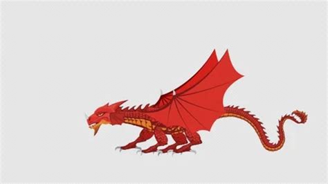 Red dragon. Animation of a fire-breathin... | Stock Video | Pond5