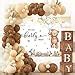 Teddy Bear Baby Shower Decorations Boho Teddy Bear Backdrop Pcs Brown Nude Balloons Arch Wood