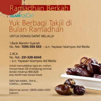 Yuk Berbagi Takjil Di Bulan Ramadhan Islampos