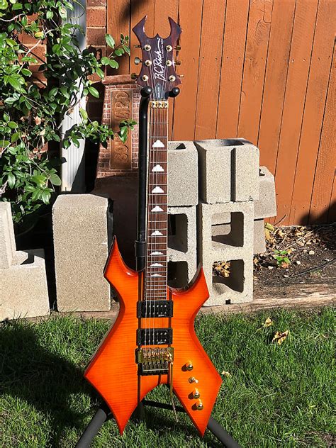 Bc Rich Warlock Nj Series Neck Through 1999 Flame Top Reverb