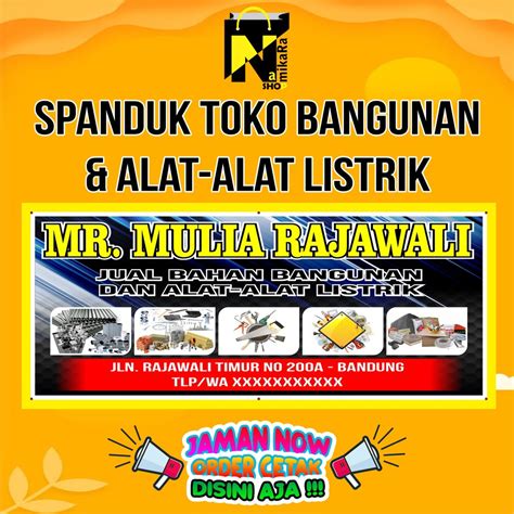 Contoh Banner Toko Bangunan Desain Spanduk Keren Kulturaupice Imagesee