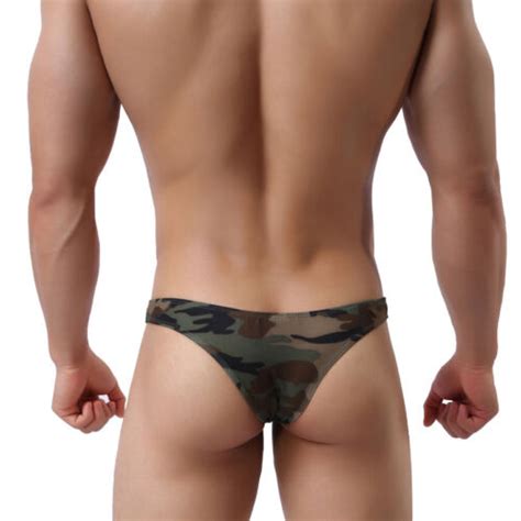 Sexy Men Camouflage Underwear Briefs Male Lingerie Underpant Boxer Thongs Bikini EBay