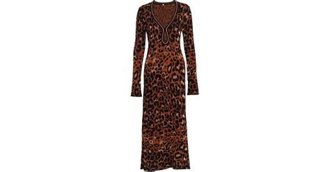 Johanna Ortiz Amur Leopard Midi Dress Lyst