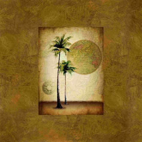 bay isle home worldly palm wrapped canvas graphic art wayfair