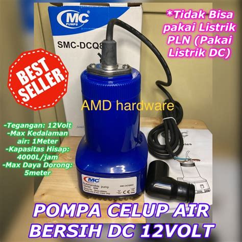 Jual Pompa Celup Air Bersih Asin Kolam Dc V Aki Accu Submersible Mc