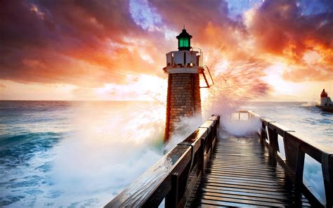 lighthouse sunset