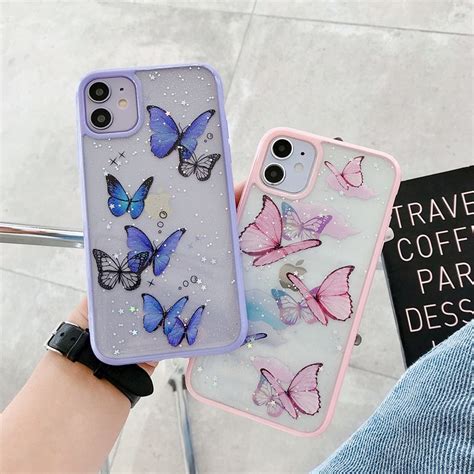 Cute Laser Card Butterfly Phone Case For Iphone Pro Max Xs Max Xr