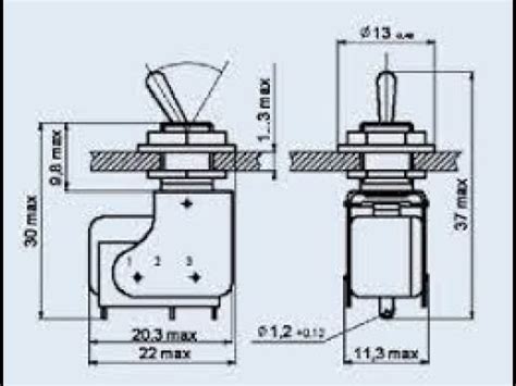 Кнопка малогабаритная однополюсная КМ1-1,тумблер МТ1 - YouTube