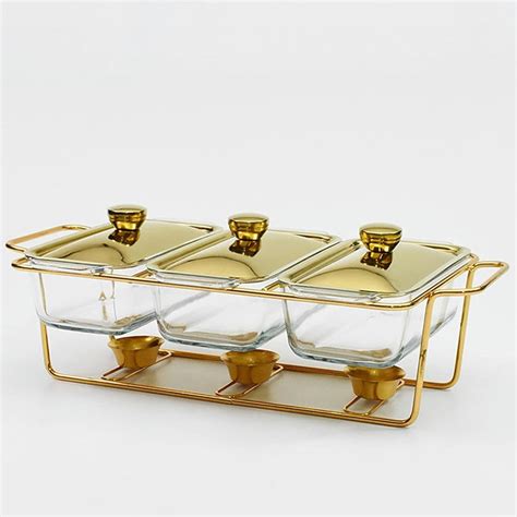 Catering Buffet Rs And Heaters Stainless Steel Hot Pot Buffet Set With Glass Viewing Lid And