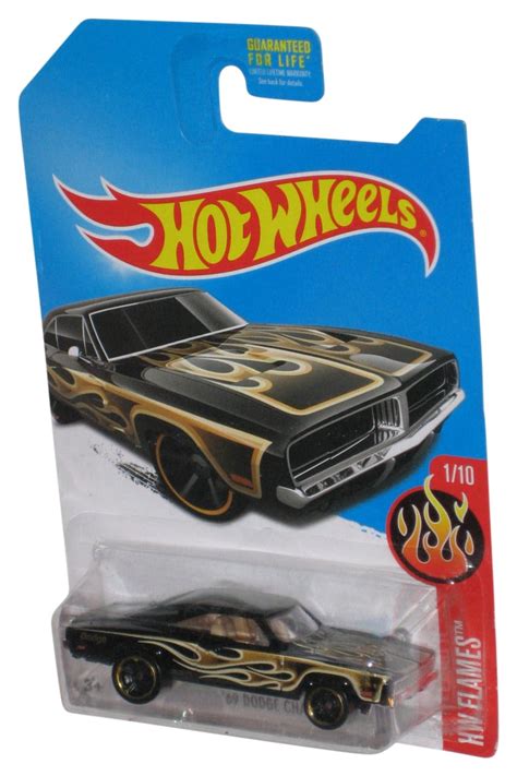 Hot Wheels HW Flames Black Dodge Charger Toy Car Walmart
